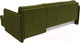 Миниатюра изображения товара Диван угловой Лига Диванов Слим правый (микровельвет зеленый)