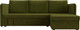 Миниатюра изображения товара Диван угловой Лига Диванов Слим правый (микровельвет зеленый)