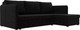 Миниатюра изображения товара Диван угловой Лига Диванов Слим правый (микровельвет черный)