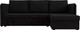 Миниатюра изображения товара Диван угловой Лига Диванов Слим правый (микровельвет черный)