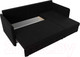 Миниатюра изображения товара Диван угловой Лига Диванов Слим правый (микровельвет черный)