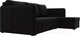 Миниатюра изображения товара Диван угловой Лига Диванов Слим правый (микровельвет черный)