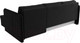 Миниатюра изображения товара Диван угловой Лига Диванов Слим правый (микровельвет черный)