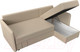 Миниатюра изображения товара Диван угловой Лига Диванов Слим правый (экокожа бежевый)