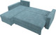 Миниатюра изображения товара Диван угловой Лига Диванов Ливерпуль Лайт левый (велюр бирюзовый)