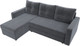 Миниатюра изображения товара Диван угловой Лига Диванов Ливерпуль Лайт левый (велюр серый)
