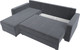 Миниатюра изображения товара Диван угловой Лига Диванов Ливерпуль Лайт левый (велюр серый)