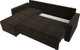 Миниатюра изображения товара Диван угловой Лига Диванов Ливерпуль Лайт левый (микровельвет коричневый)