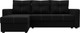 Миниатюра изображения товара Диван угловой Лига Диванов Ливерпуль Лайт левый (микровельвет черный)