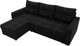 Миниатюра изображения товара Диван угловой Лига Диванов Ливерпуль Лайт левый (микровельвет черный)