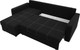 Миниатюра изображения товара Диван угловой Лига Диванов Ливерпуль Лайт левый (микровельвет черный)