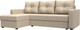 Миниатюра изображения товара Диван угловой Лига Диванов Ливерпуль Лайт левый (экокожа бежевый)