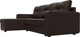 Миниатюра изображения товара Диван угловой Лига Диванов Ливерпуль Лайт левый (экокожа коричневый)