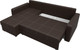 Миниатюра изображения товара Диван угловой Лига Диванов Ливерпуль Лайт левый (экокожа коричневый)