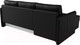 Миниатюра изображения товара Диван угловой Лига Диванов Слим левый (экокожа черный)