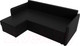 Миниатюра изображения товара Диван угловой Лига Диванов Слим левый (экокожа черный)