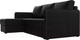 Миниатюра изображения товара Диван угловой Лига Диванов Слим левый (экокожа черный)