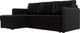 Миниатюра изображения товара Диван угловой Лига Диванов Слим левый (экокожа черный)