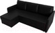 Миниатюра изображения товара Диван угловой Лига Диванов Слим левый (экокожа черный)