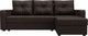Миниатюра изображения товара Диван угловой Лига Диванов Ливерпуль Лайт правый (экокожа коричневый)
