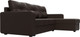 Миниатюра изображения товара Диван угловой Лига Диванов Ливерпуль Лайт правый (экокожа коричневый)