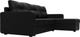 Миниатюра изображения товара Диван угловой Лига Диванов Ливерпуль Лайт правый (экокожа черный)