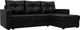 Миниатюра изображения товара Диван угловой Лига Диванов Ливерпуль Лайт правый (экокожа черный)