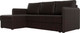 Миниатюра изображения товара Диван угловой Лига Диванов Слим левый (экокожа коричневый)