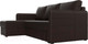 Миниатюра изображения товара Диван угловой Лига Диванов Слим левый (экокожа коричневый)