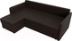 Миниатюра изображения товара Диван угловой Лига Диванов Слим левый (экокожа коричневый)