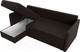 Миниатюра изображения товара Диван угловой Лига Диванов Слим левый (экокожа коричневый)