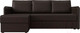 Миниатюра изображения товара Диван угловой Лига Диванов Слим левый (экокожа коричневый)