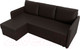 Миниатюра изображения товара Диван угловой Лига Диванов Слим левый (экокожа коричневый)
