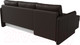 Миниатюра изображения товара Диван угловой Лига Диванов Слим левый (экокожа коричневый)