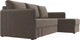 Миниатюра изображения товара Диван угловой Лига Диванов Слим правый (велюр коричневый)