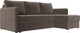 Миниатюра изображения товара Диван угловой Лига Диванов Слим правый (велюр коричневый)