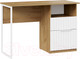 Миниатюра изображения товара Письменный стол ТриЯ Хилтон тип 1 (дуб крафт золотой/белый матовый)