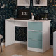 Миниатюра изображения товара Письменный стол ТриЯ Марли тип 1 (белый/серо-голубой)