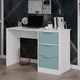 Миниатюра изображения товара Письменный стол ТриЯ Марли тип 1 (белый/серо-голубой)