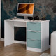 Миниатюра изображения товара Письменный стол ТриЯ Марли тип 1 (белый/серо-голубой)