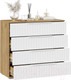 Миниатюра изображения товара Комод ТриЯ Хилтон (дуб крафт золотой/белый матовый)