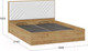 Миниатюра изображения товара Двуспальная кровать ТриЯ Хилтон универсальная тип 1 с ПМ 160x200 (дуб крафт золотой/белый)