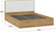 Миниатюра изображения товара Двуспальная кровать ТриЯ Хилтон универсальная тип 1 160x200 (дуб крафт золотой/белый)