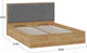 Миниатюра изображения товара Двуспальная кровать ТриЯ Хилтон универсальная тип 1 и заглушиной 160x200 (дуб крафт золотой/велюр серый)