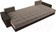 Миниатюра изображения товара Диван П-образный Лига Диванов Дубай полки слева (велюр коричневый/экокожа коричневый)