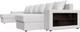 Миниатюра изображения товара Диван П-образный Лига Диванов Дубай полки справа (экокожа белый)