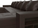 Миниатюра изображения товара Диван П-образный Лига Диванов Дубай полки справа (экокожа коричневый)