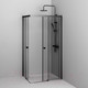 Миниатюра изображения товара Душевой уголок AM.PM X-Joy Square Slide 100x80 / W94G-403-10080-BТ (черный/прозрачное стекло)