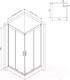 Миниатюра изображения товара Душевой уголок AM.PM Gem S Square Slide 90x90 / W93G-403-090BT (черный матовый/прозрачное стекло)