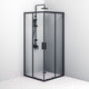 Миниатюра изображения товара Душевой уголок AM.PM Gem S Square Slide 90x90 / W93G-403-090BT (черный матовый/прозрачное стекло)